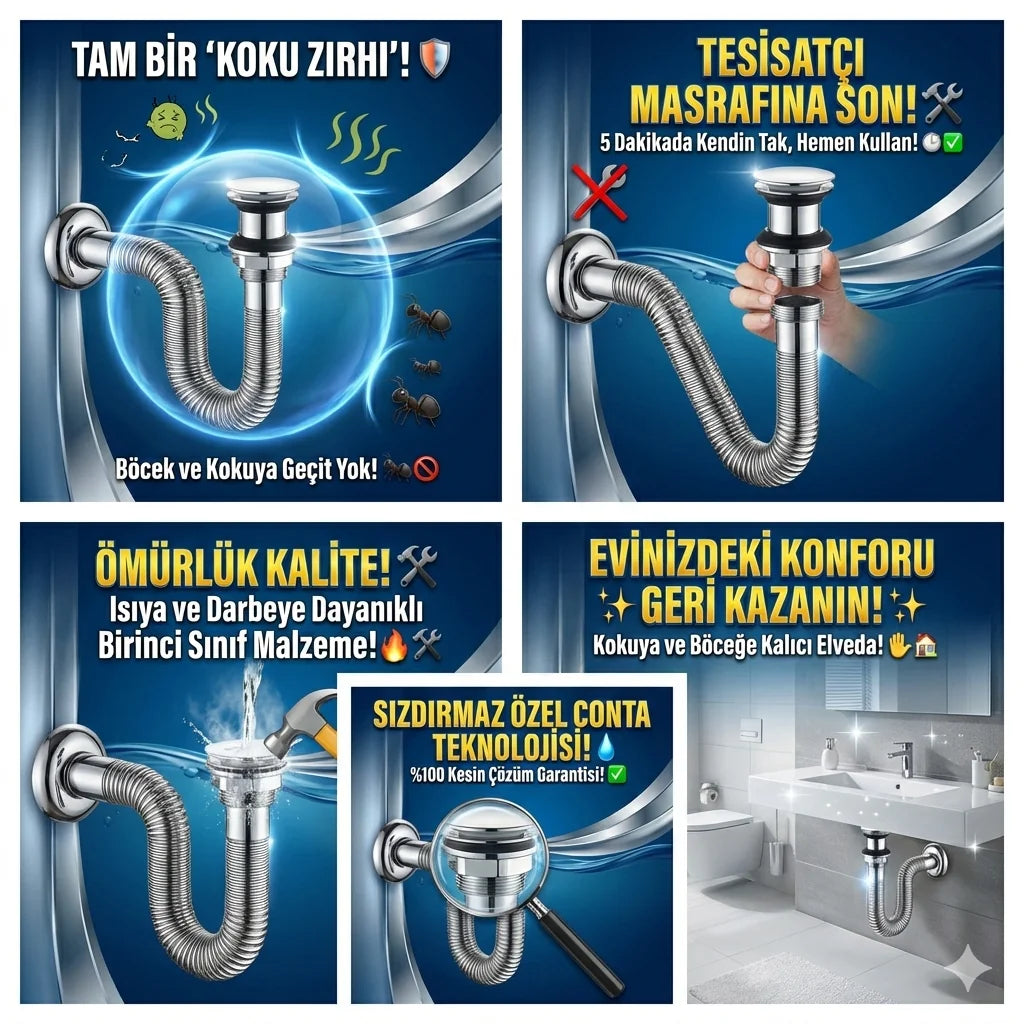 Pluss® Lavabo Koku Önleyici Sistem